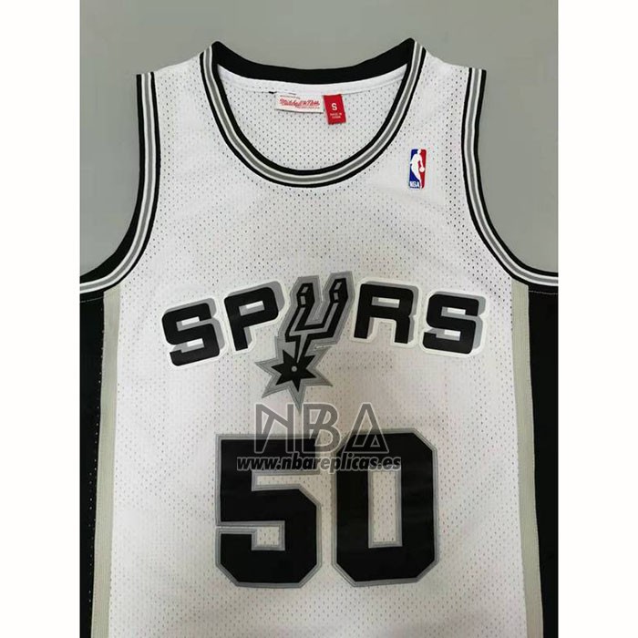 Camiseta San Antonio Spurs David Robinson NO 50 Mitchell & Ness 1998-99 Blanco